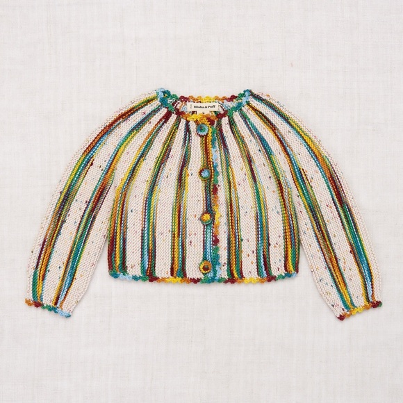 Misha And Puff Other - Misha & Puff | 🎪 Wool Short Circus Cardigan | Carnival Space Dye | 18-24M